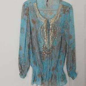 Aqua resort style top